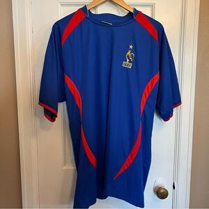 French National Blue and Red Men's soccer Jersey
